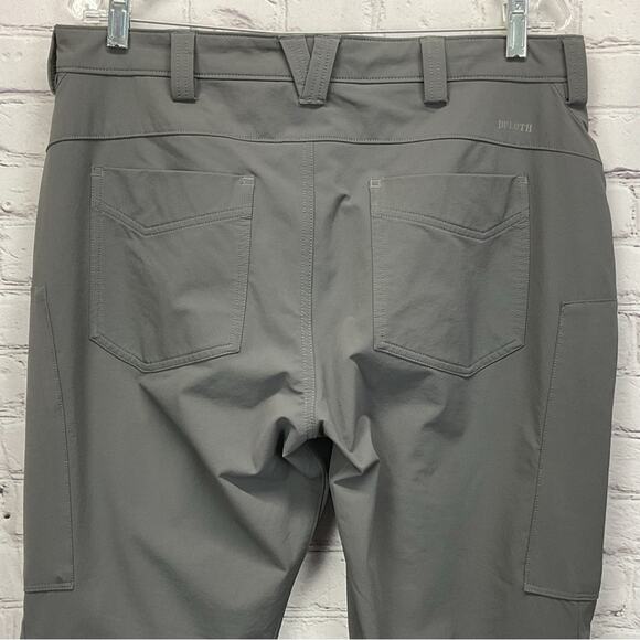 Duluth Trading Hiking Pants Women's Size 14x31 Gray Outdoor Straight Leg Pockets - Picture 8 of 9